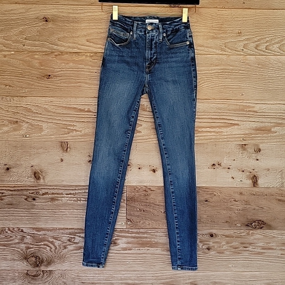 Good American Size 00 Dark Wash Skinny Jeans